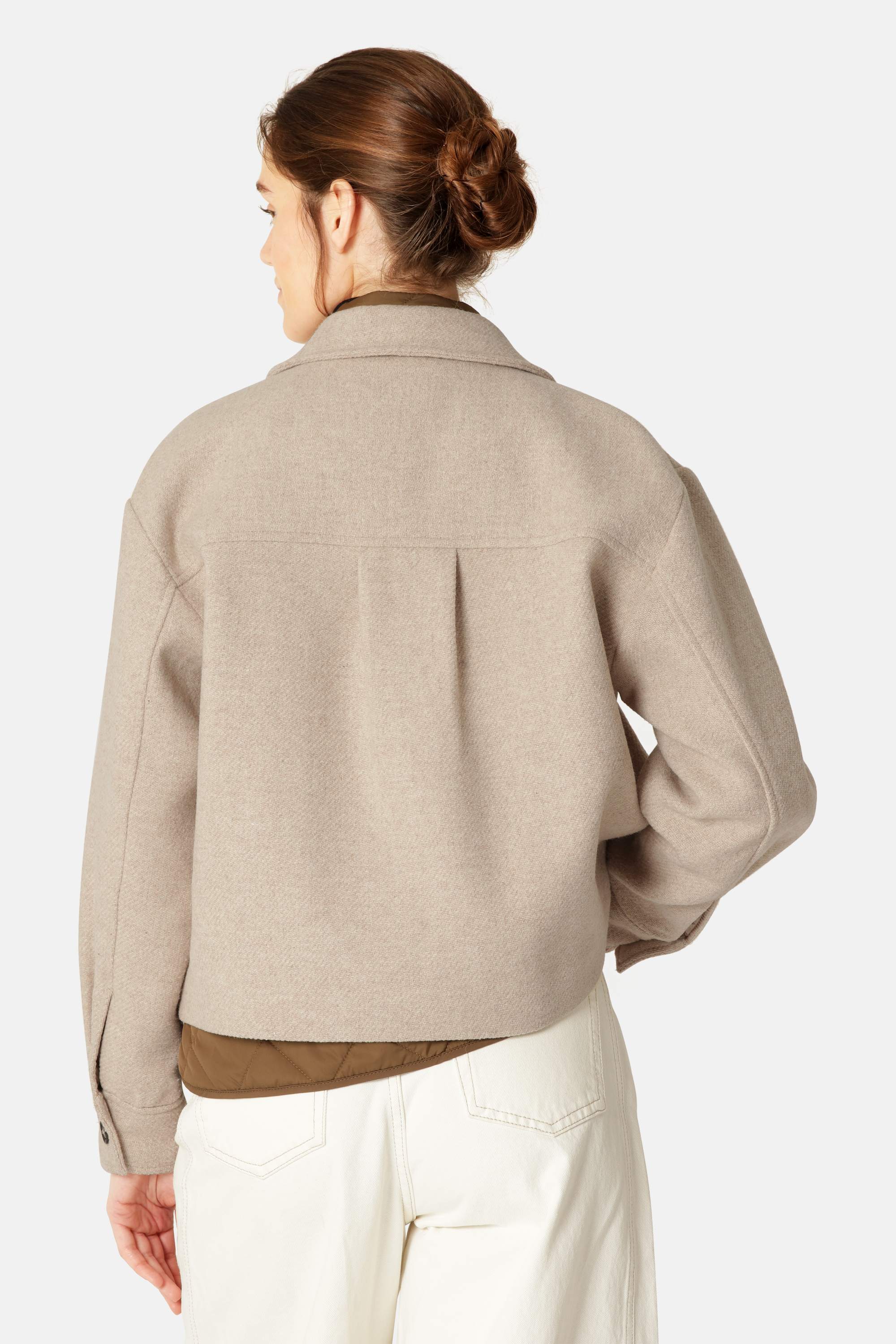 Short Buttoned Jacket - Wheat